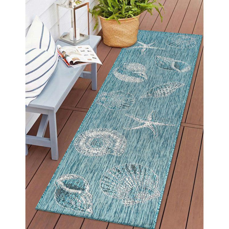 Liora Manne Carmel  Indoor/Outdoor Rug  Aqua..