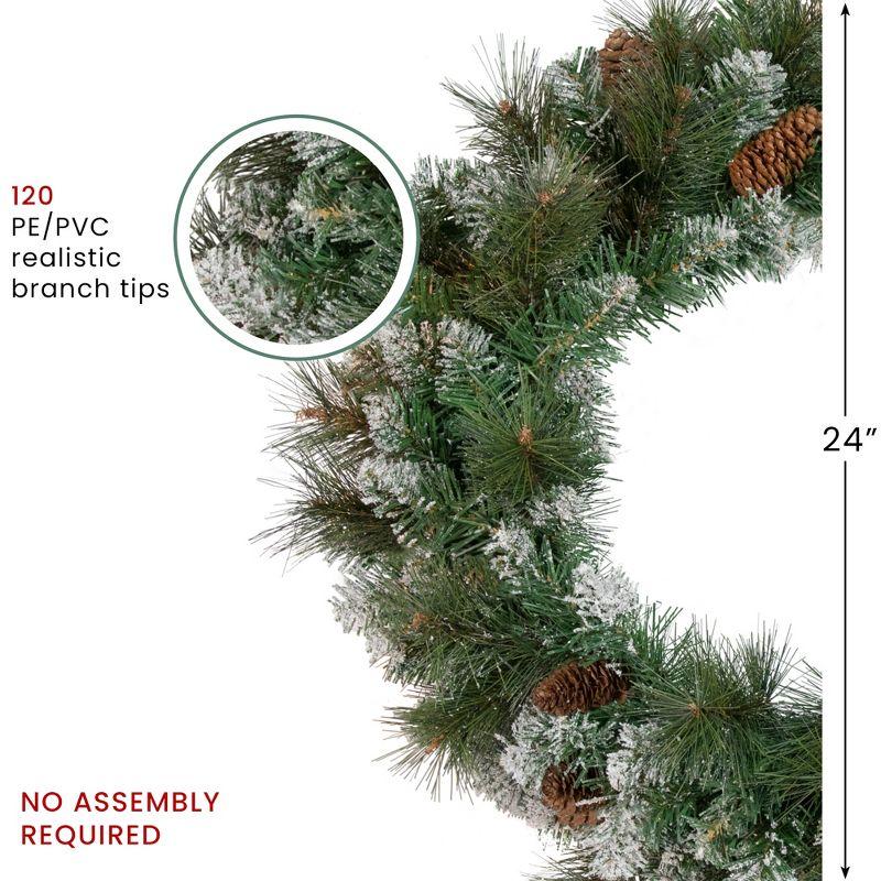 Snow Valley Pine Artificial Christmas Wreath 24-Inch Unlit