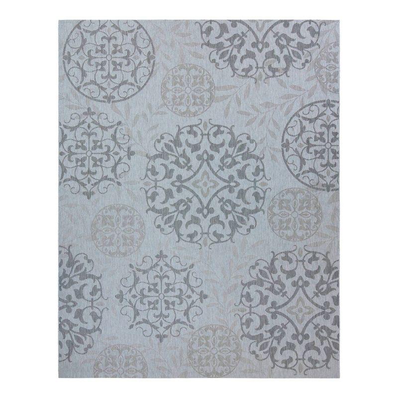 Paseo Emilia Medallion Gray 8' x 10' Indoor/Outdoor Area Rug