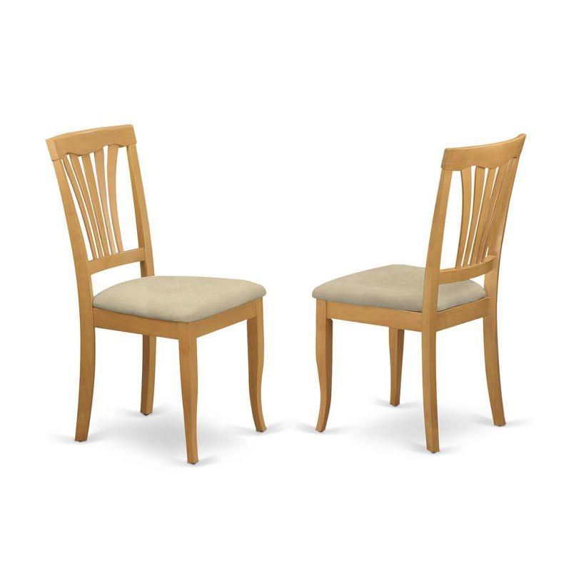 East West Furniture, AVC-OAK-C Avon Chair With Cushion Seat - Oak Finish