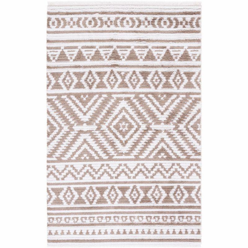 Augustine AGT849 Machine Made Indoor Area Rug - Taupe/Ivory - 6'-4"x9'-6" - Safavieh