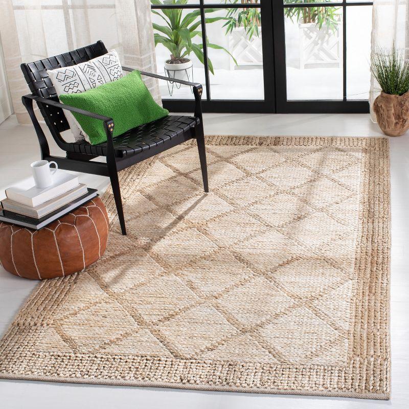 Beige Handmade Wool Flat Woven 4' x 6' Kilim Rug