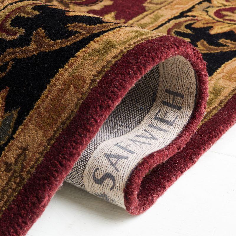 Heritage HG628 Hand Tufted Area Rug - Red/Black - 7'6"x9'6" - Safavieh.