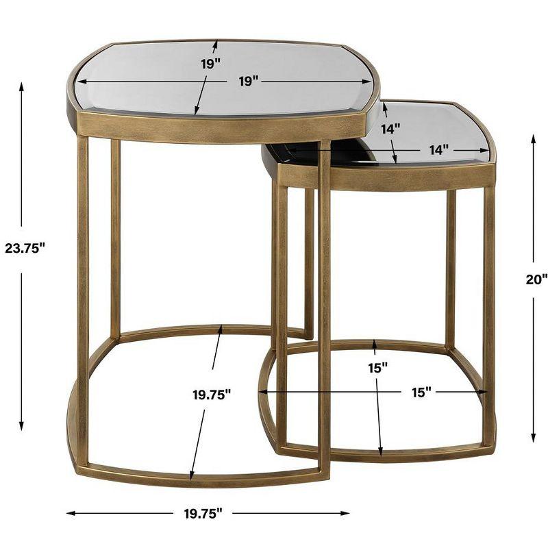 Uttermost Vista Gold Nesting Tables, Set Of 2