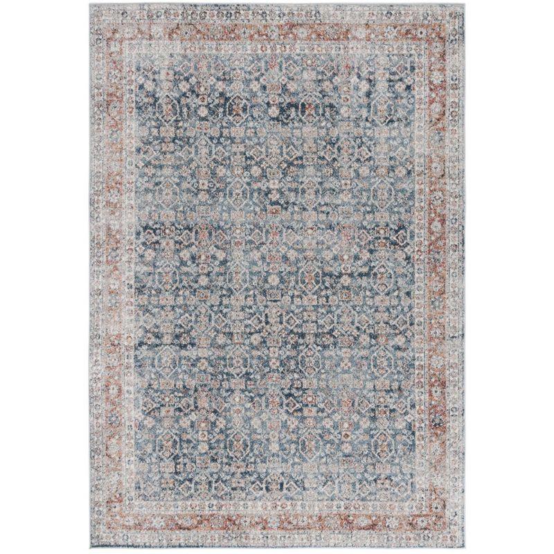 Vintage Tabriz VTA202 Power Loomed Indoor Area Rug - Blue/Rust - 4'x6' - Safavieh