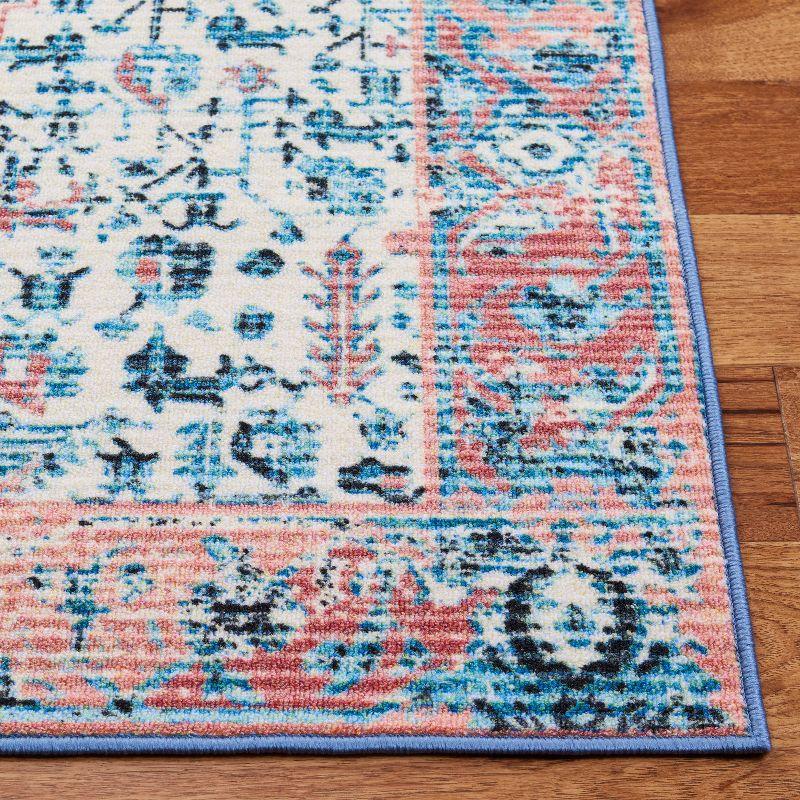Journey JNY149 Power Loomed Machine Washable Slip Resistant Area Rug - Ivory/Blue - 5'5"x7'7" - Safavieh