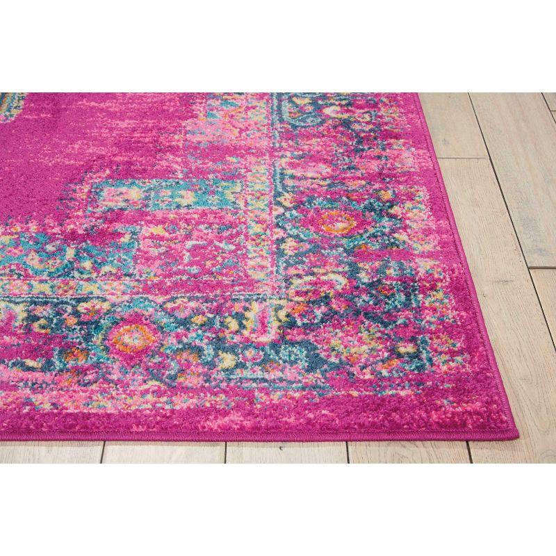 Nourison Passion Medallion Bohemian Indoor Rug Fuchsia 6'7" x 9'6"