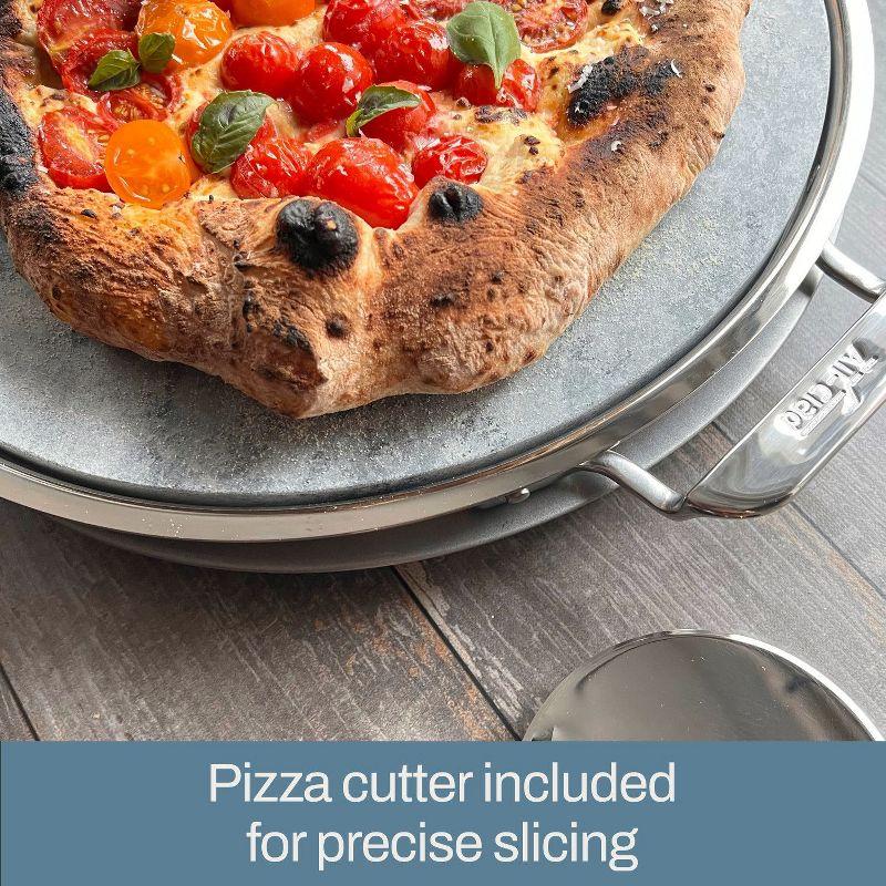 All-Clad Gourmet Accessories, 13-inch Pizza Baker Stone with Serving Tray & Pizza Cutter