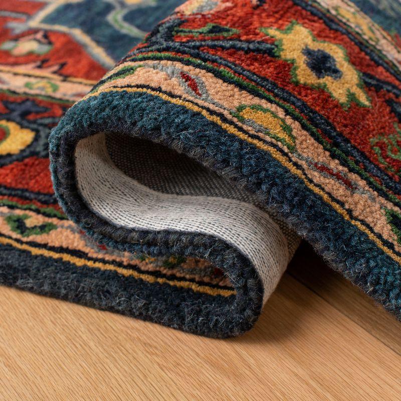 Heritage HG923 Hand Tufted Area Rug - Blue/Red - 4'x6' - Safavieh.