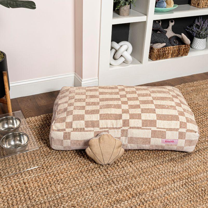 The Licker Store Mabel Designer Modern Ultra Soft Reversible Plush Rectangular Pet Bed with Washable Cover