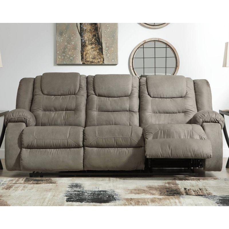 McCade Cobblestone Three Piece Microfiber Reclining Sectional Sofa