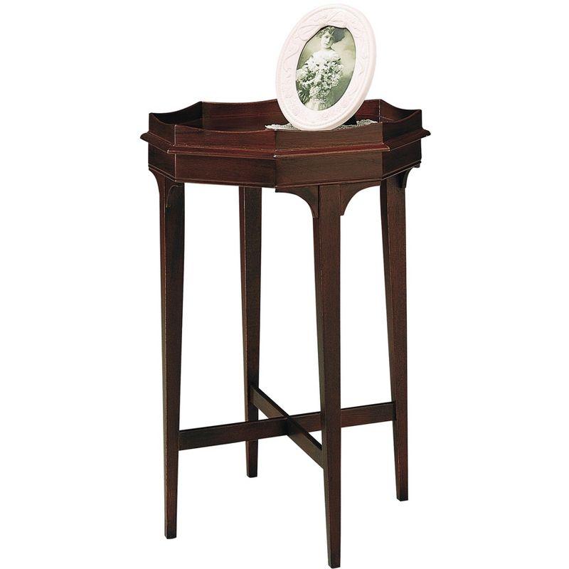 Traditional Octagonal Wood Accent Table in Special Reserve Finish