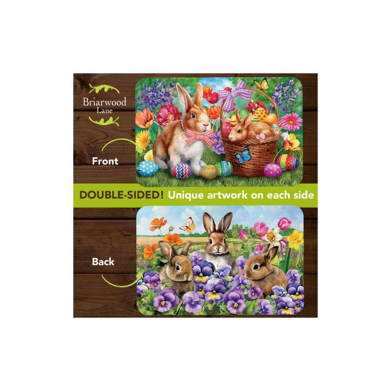 Briarwood Lane Spring Easter Double Sided Placemat (4-pack) 17x11.25 Bunnies and Basket For Easter Placemat