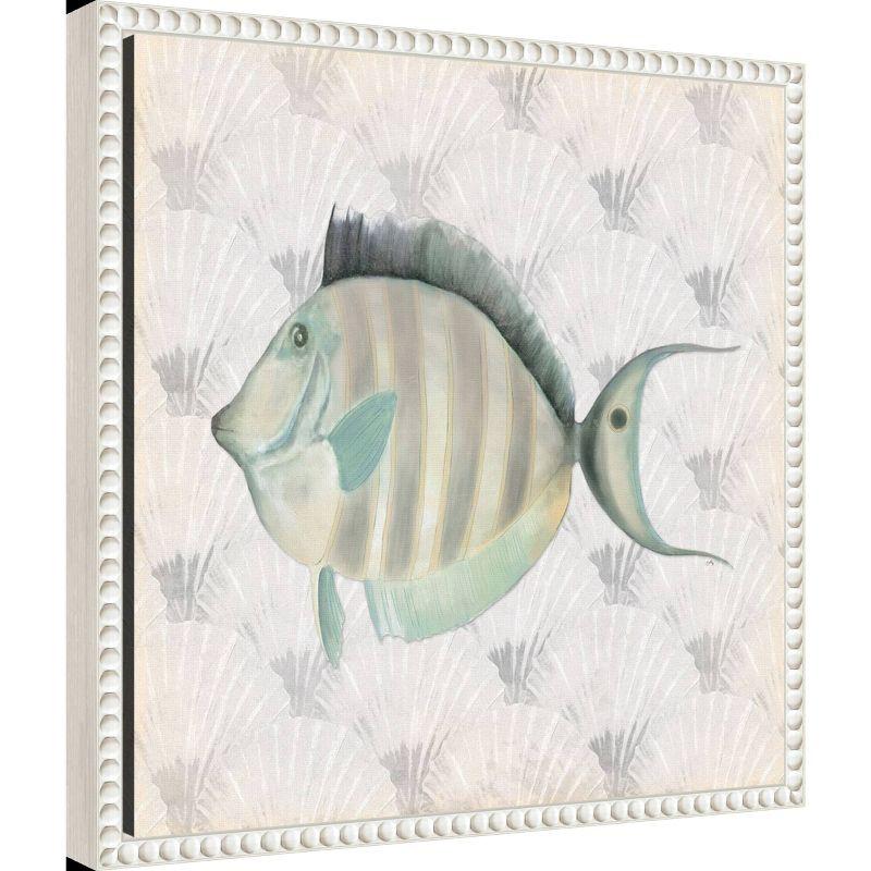 Amanti Art 16"x16" Neutral Vintage Fish I by Elizabeth Medley: Earth Tones, Wall Canvases, Polystyrene Frame