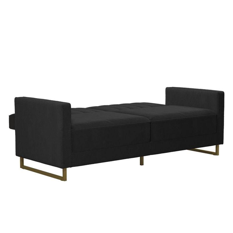 Skylar Full / Double 77'' Velvet Tufted Convertible Sofa