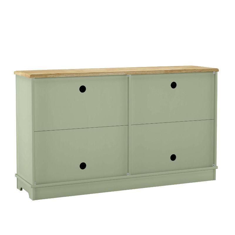 Festivo 57" Vintage Storage Accent Buffet Sideboard Cabinet Green