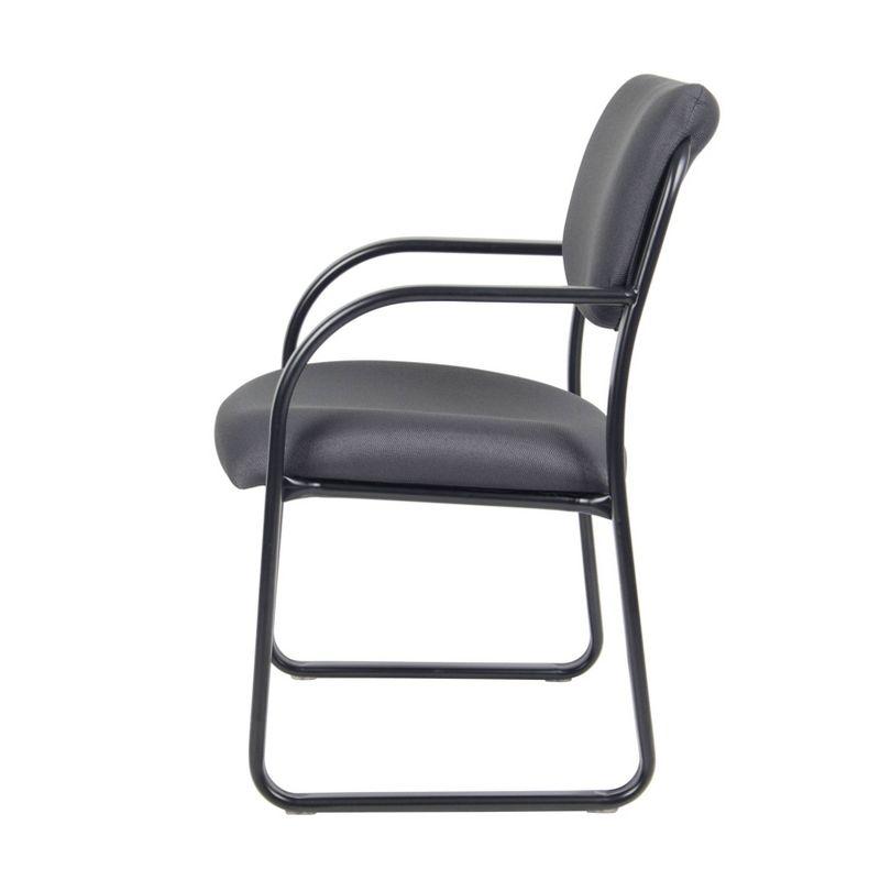 Sled Base Guest Chair Gray - Boss: Sturdy Metal Frame, Padded Back & Seat, 275 lbs Capacity