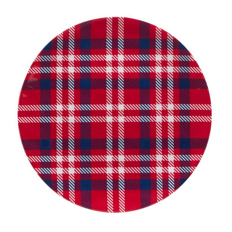 Patriotic Plaid Set/6 Dinner Plate 11"