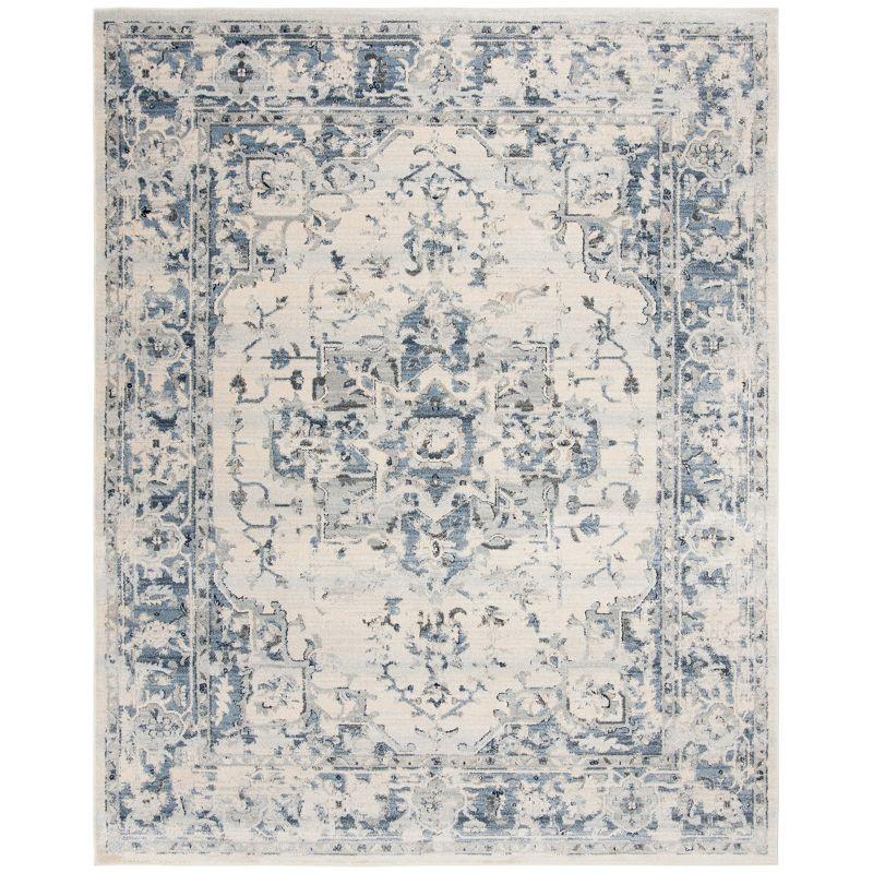 Charleston CHL411 Loomed Indoor Area Rug - Ivory/Navy - 8'x10' - Safavieh