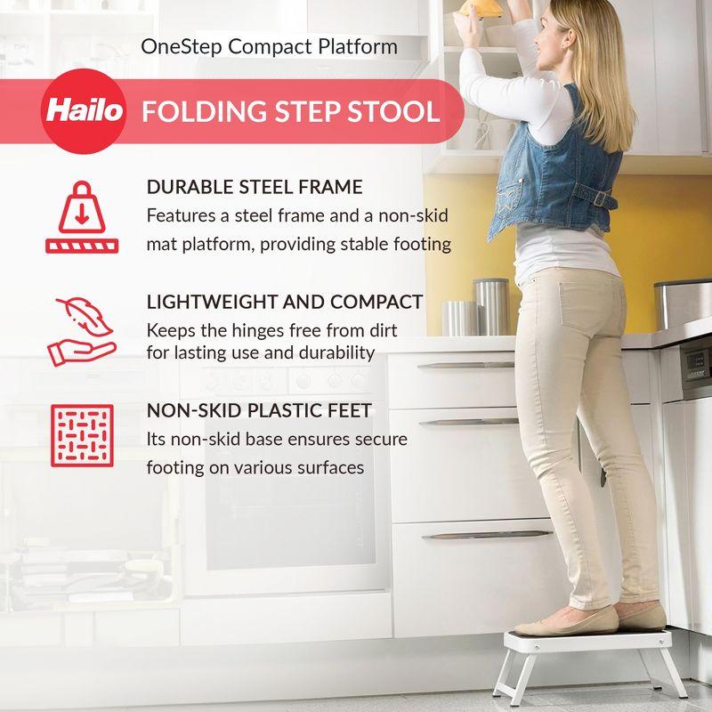 Hailo USA Inc. Hailo Onestep Steel Step Stool with 330 lb. Load Capacity