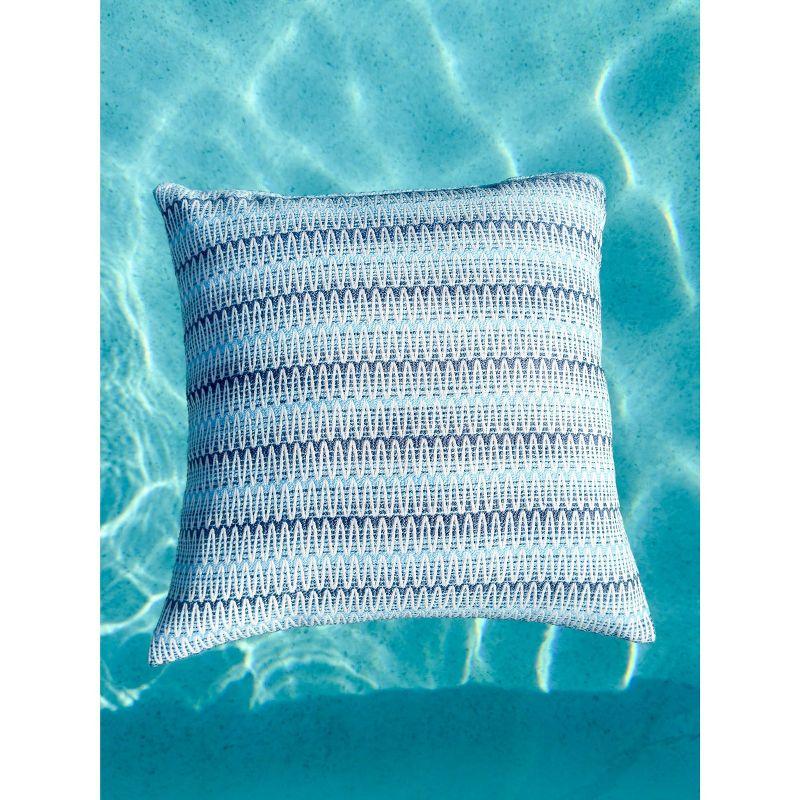 Summer Twist Blue 20x20 Indoor Outdoor Pillow