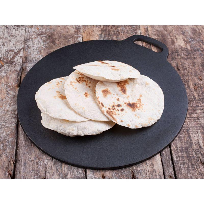 Victoria Victoria Cast Iron Round Reversible Griddle, Seasoned