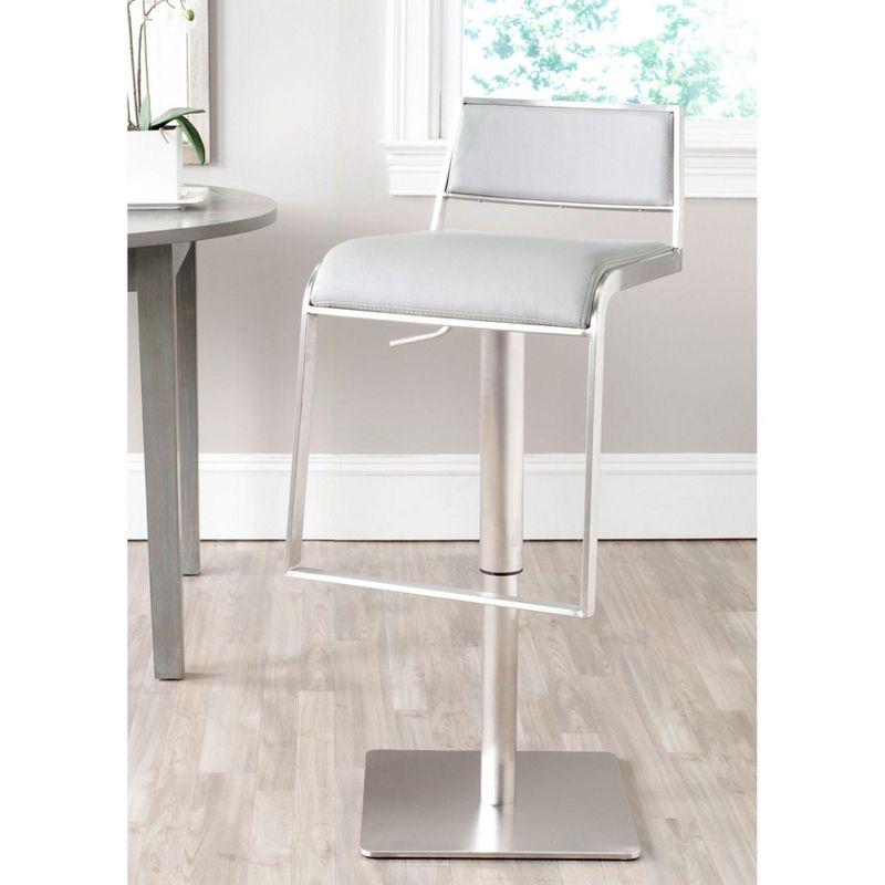 Natania Swivel Bar Stool - Grey - Safavieh