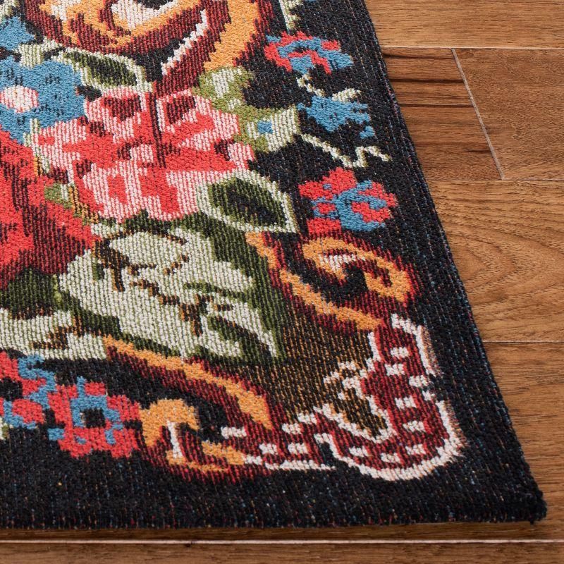 Classic Vintage CLV301 Power Loomed Runner Rug - Black/Multi - 2'3"x12' - Safavieh.