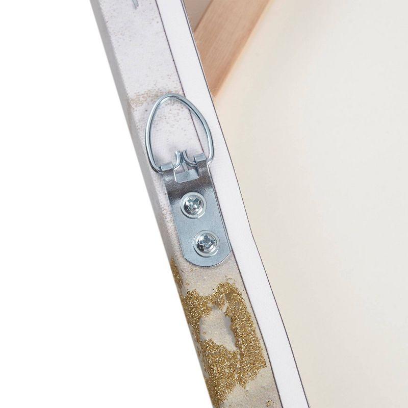 510 Design Shimmering Symphony Glitter and Gold Foil Abstract Triptych Canvas Wall Art Set (Set of 3)