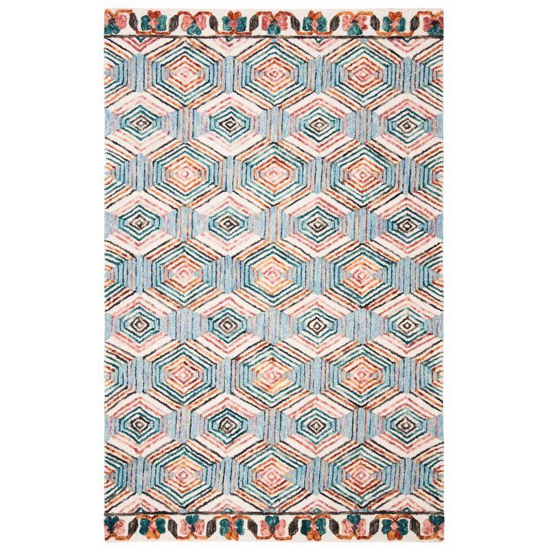Trace TRC522 Hand Tufted Area Rug - Ivory/Light Blue - 4'x6' - Safavieh.