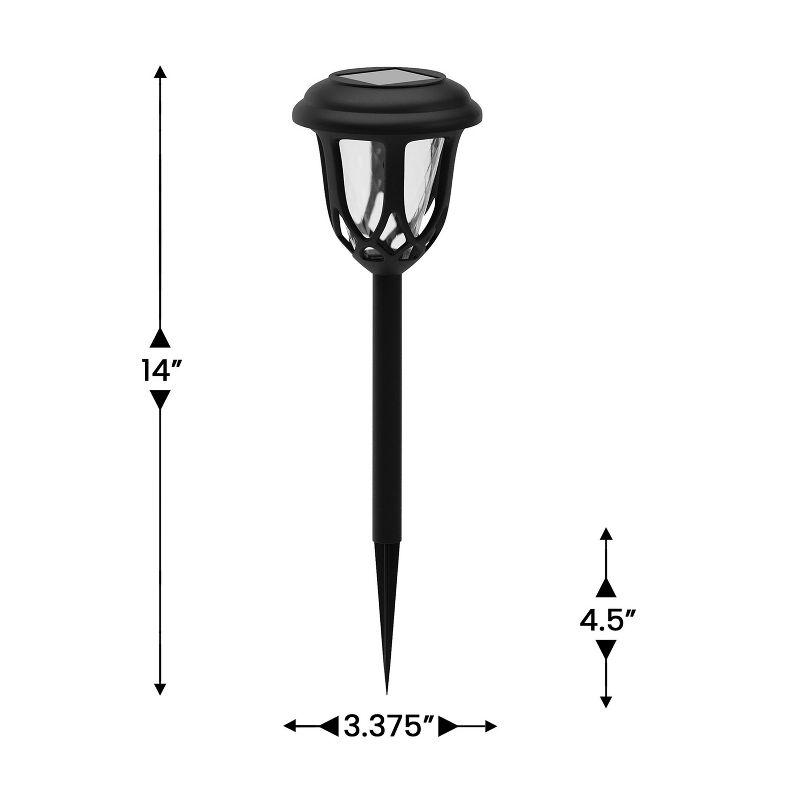 Rutland All - Weather Tulip Design Solar Powered LED Garden & Pathway Lights (Set of 8)