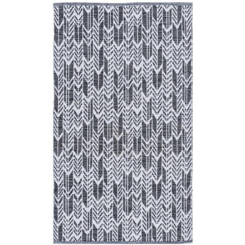 Montauk MTK609 Hand Woven Indoor Accent Rug - Black/Ivory - 3'x5' - Safavieh