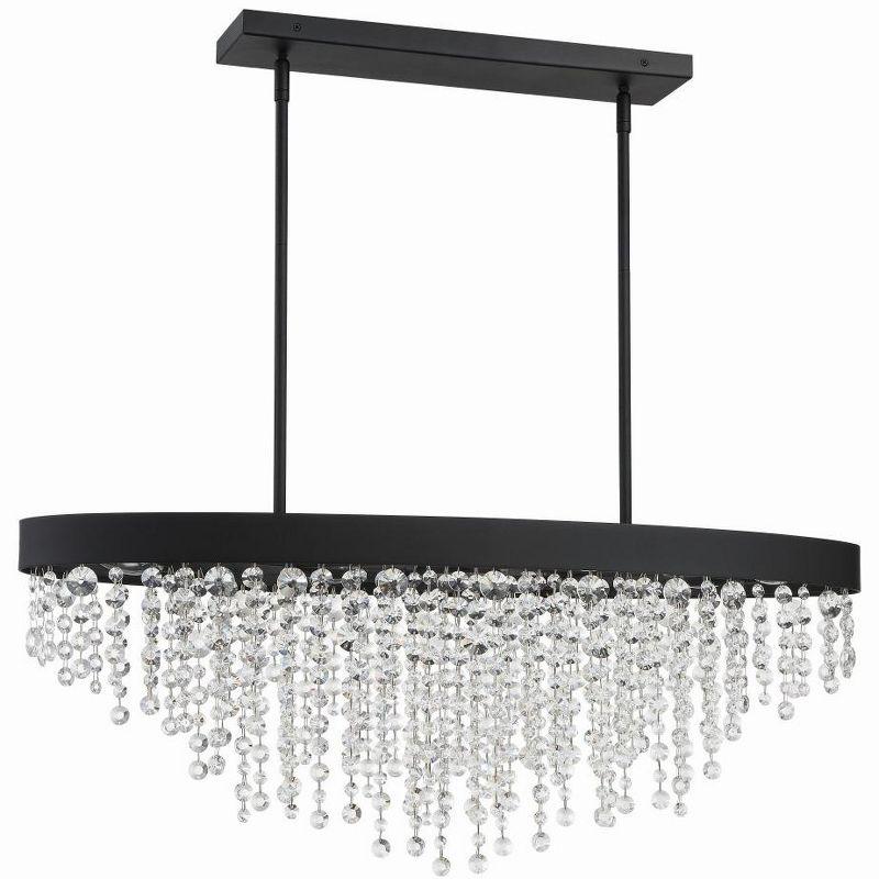 Crystorama Lighting Winham 8 - Light Chandelier in  Black Forged