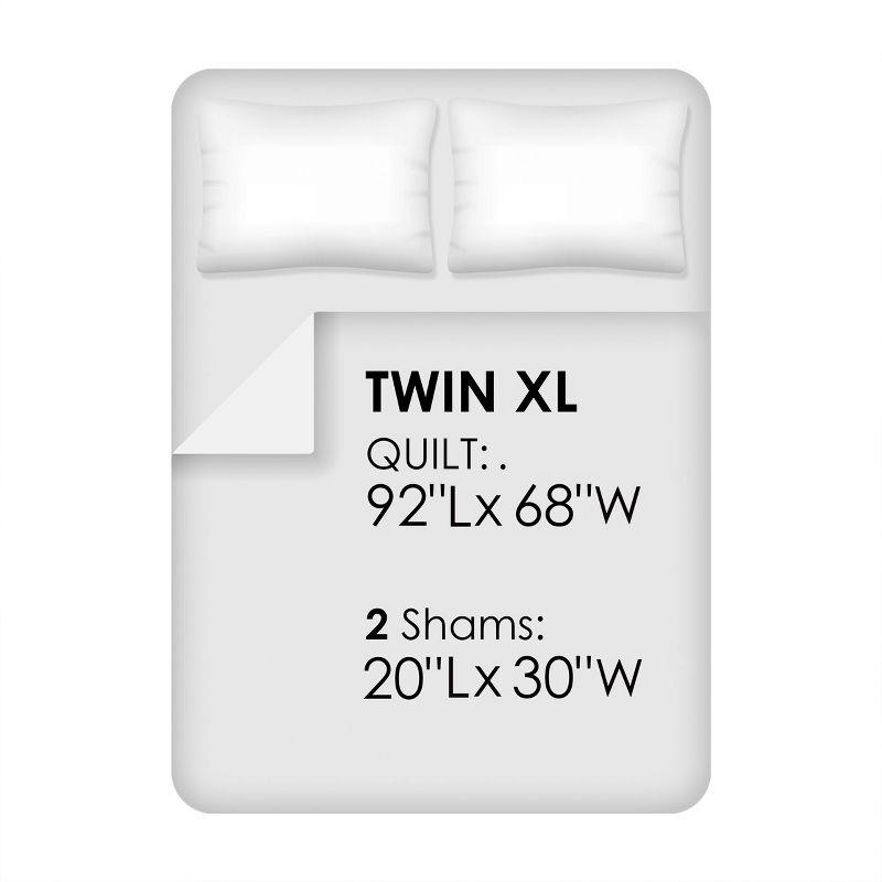 3 Piece Quilt Set- Twin XL Bedding & 2 Pillow Shams-Hypoallergenic Microfiber-Landmarks & Icons of the United States of America by Lavish Homes