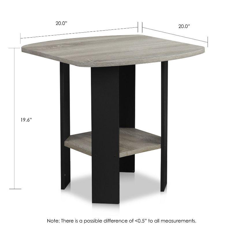 Espresso Composite Wood Rectangular End Table with Shelf