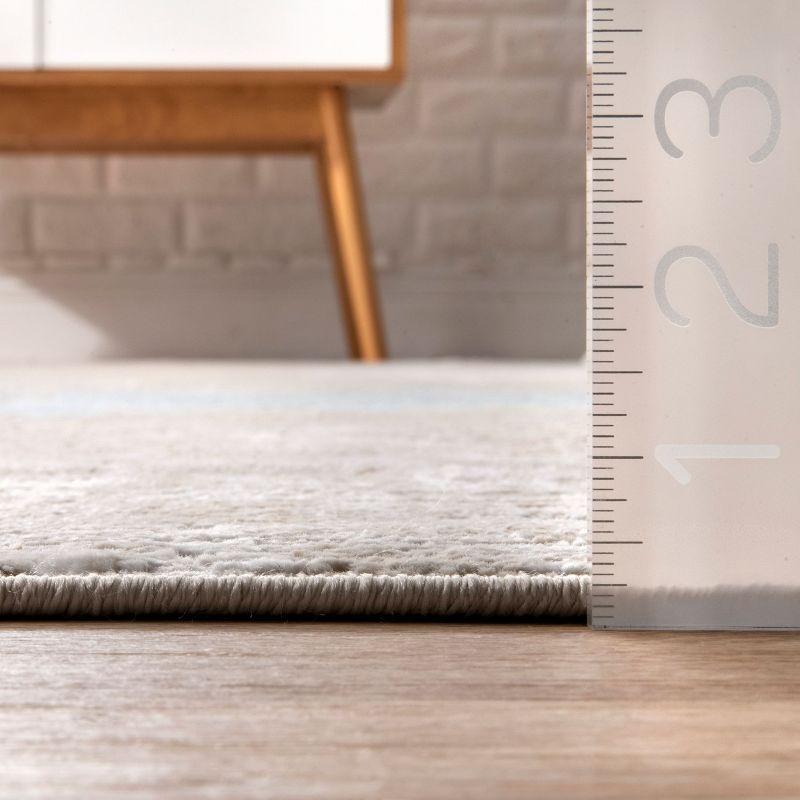 Nuloom Cyn Abstract 8 Square Indoor Area Rug for Living Room Bedroom Dining Room Kitchen, Beige/Ivory