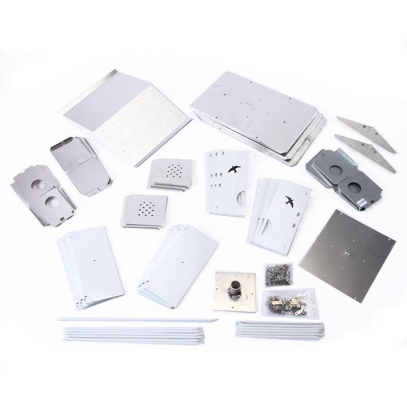 Birds Choice 20" Silver Purple Martin House Watersedge Suites: Aluminum, Weather-Resistant, Pole Mount