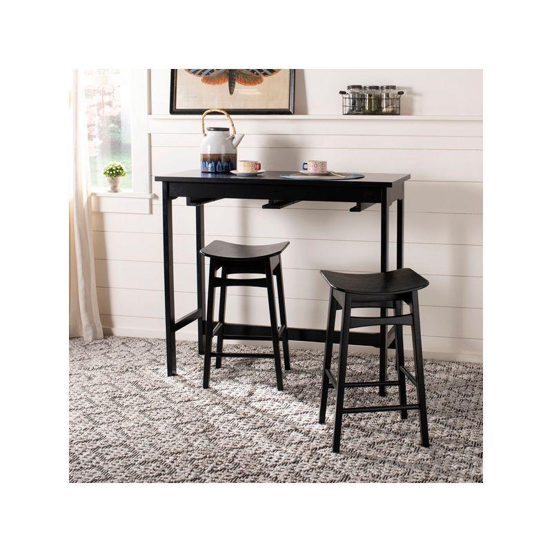 Colbie Black 3-Piece Pub Set with Wooden Legs