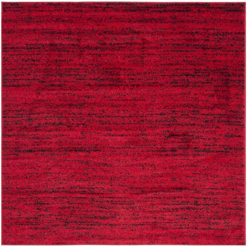 Adirondack ADR117 Machine Made Indoor Area Rug - Red/Black - 4'x4' - Safavieh