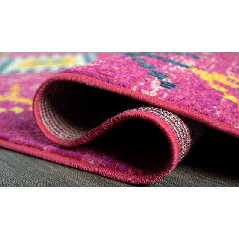 JONATHAN Y Love Geometric Orange/Multi 2 ft. x 8 ft. Runner Rug