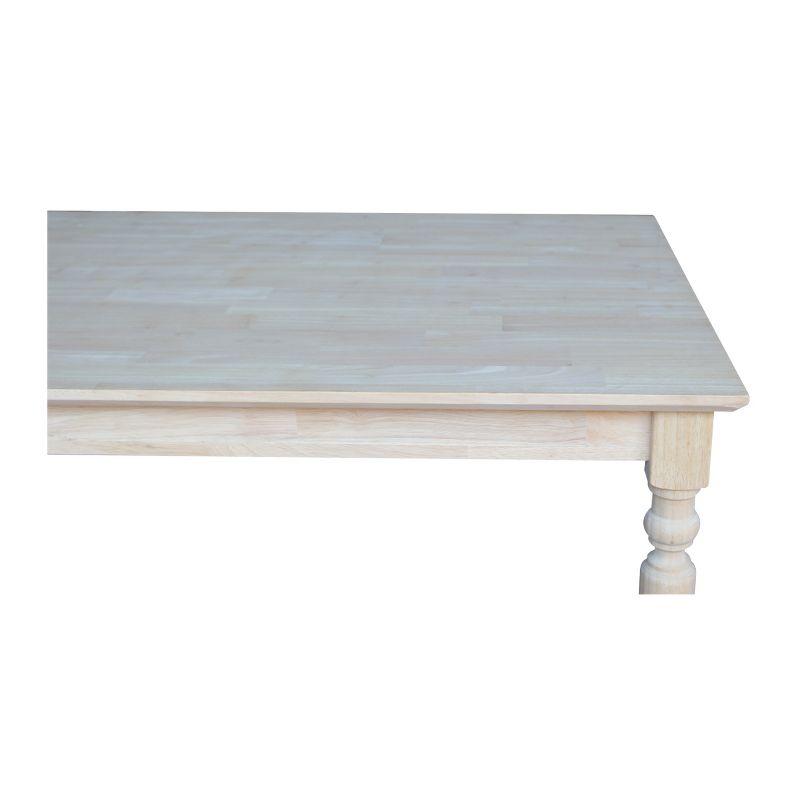 Classic Unfinished Solid Wood Counter Height Dining Table