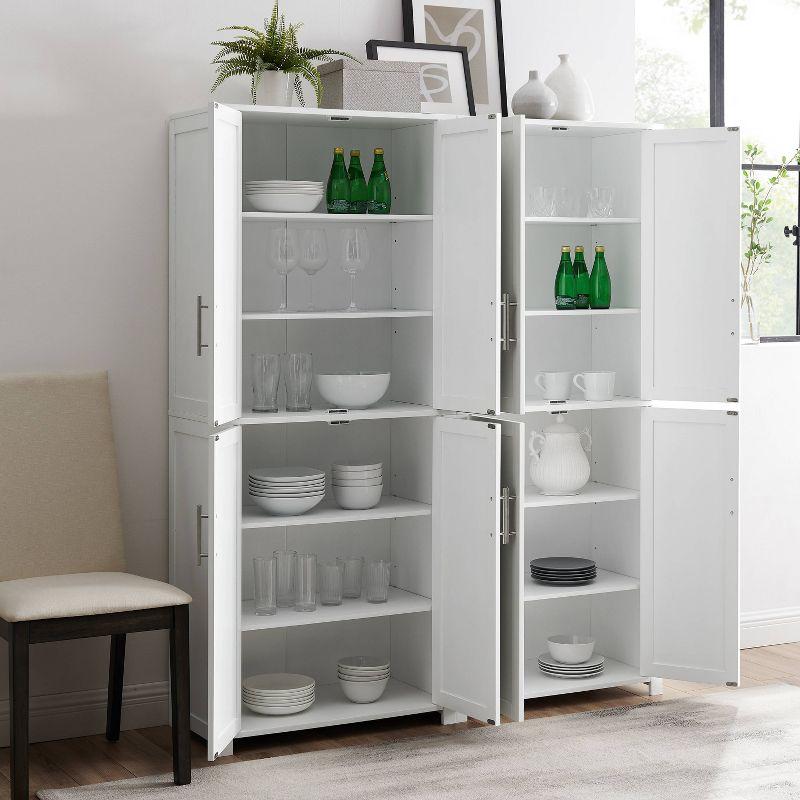 Savannah White 2-Piece Pantry Set with Adjustable Shelving