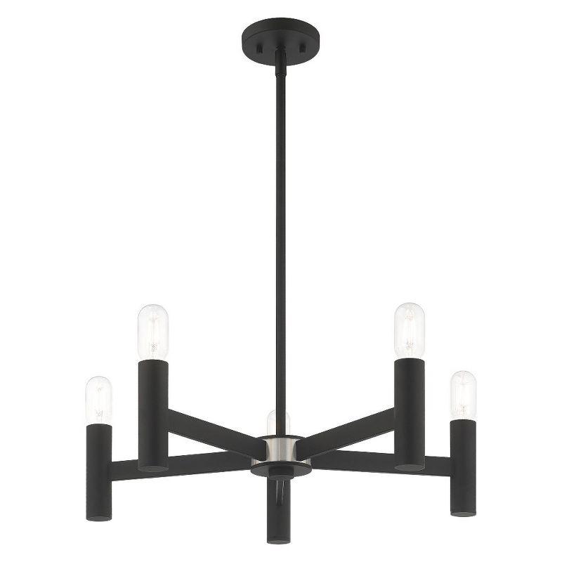 Livex Lighting Copenhagen 5 - Light Chandelier in  Black