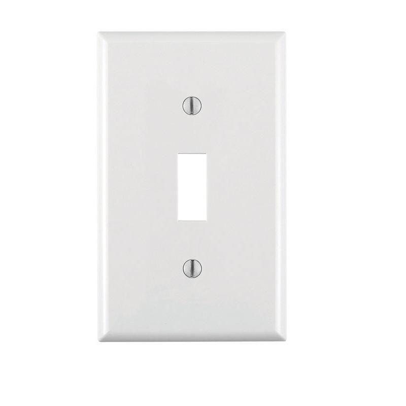 White Thermoplastic 1-Gang Toggle Wall Plate Pack of 20