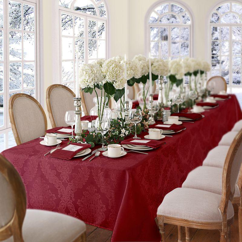 Elrene Barcelona Jacquard Damask Stain Resistant Tablecloth ~ Elrene Home Fashions