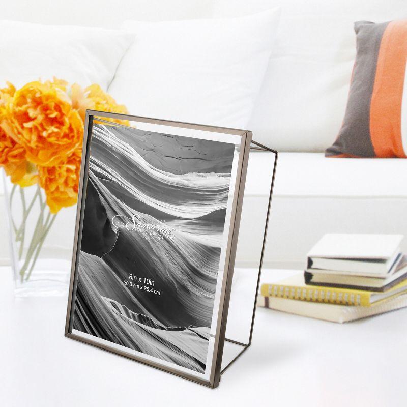 Elegant Gunmetal Iron 8x10 Floating Picture Frame