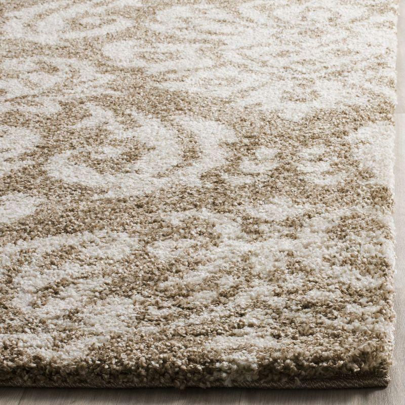 Florida Shag SG460 Power Loomed Indoor Area Rug - Beige/Cream - 8'x10' - Safavieh