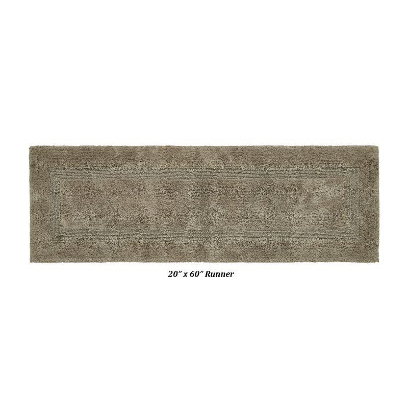 Better Trends Lux 100% Cotton Tufted Solid Reversible Bath Rug 20" x 60" Runner - Beige