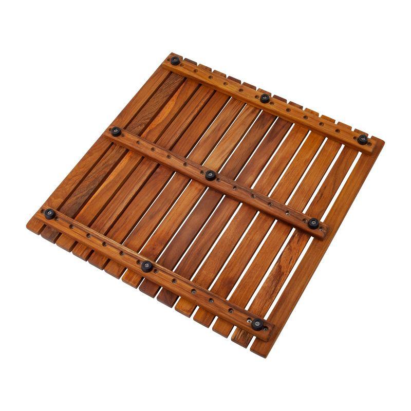 Nordic Teak 19.6" x 19.6" Oiled Shower and Bath Mat