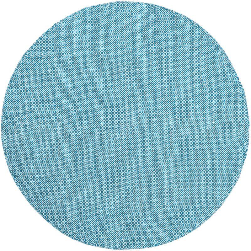 Montauk MTK717 Hand Woven Area Rug - Ivory/Blue - 6' Round - Safavieh.